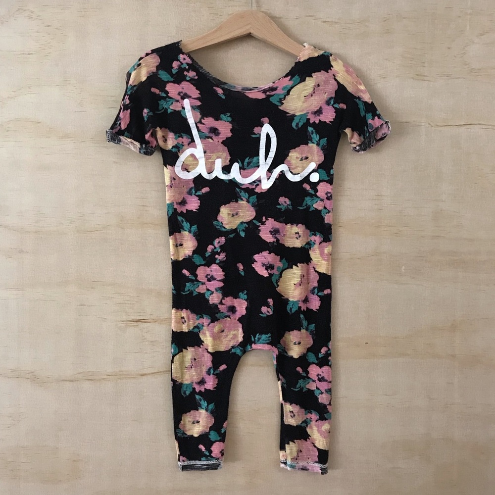 Rags to Raches ‘Duh’ OG Large Floral Romper